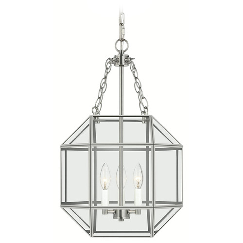 Visual Comfort Studio Collection Visual Comfort Studio Collection Morrison Brushed Nickel Pendant Light with Octagon Shade 5179403-962
