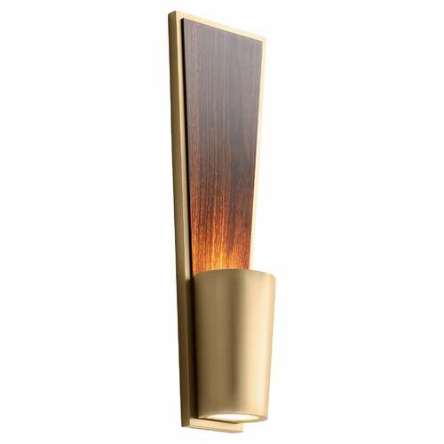 Oxygen Oxygen Favero Aged Brass & Walnut LED Sconce 3-402-40