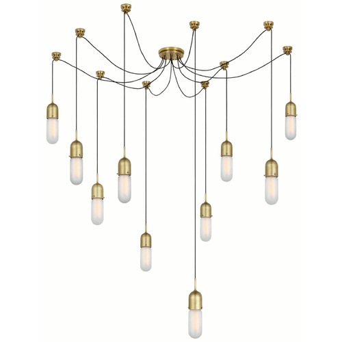 Visual Comfort Signature Collection Thomas OBrien Junio Chandelier in Antique Brass by VC Signature TOB5645HABFG10
