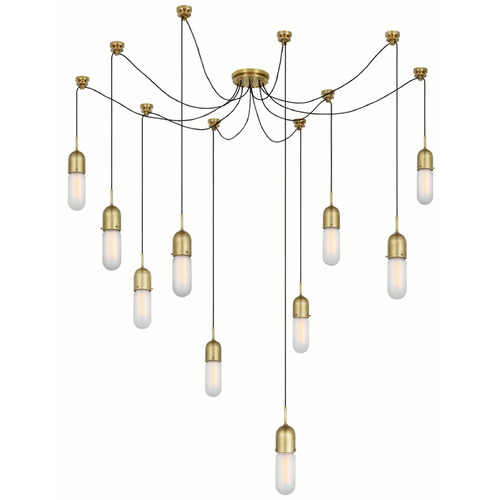 Thomas OBrien Junio Chandelier in Antique Brass by VC Signature