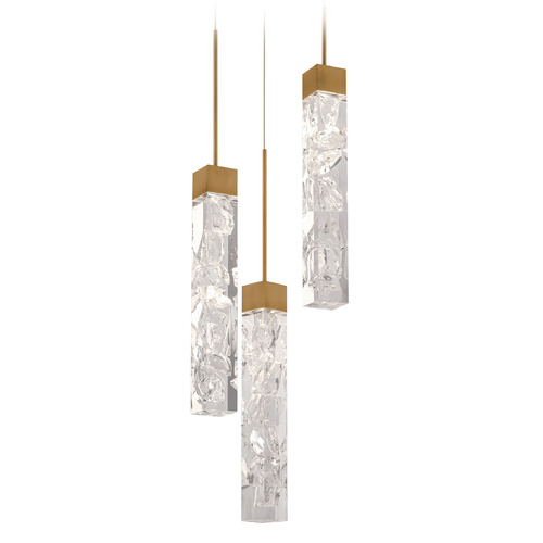 Modern Forms by WAC Lighting Minx 3-Light LED Pendant in Aged Brass by Modern Forms PD-78003R-AB