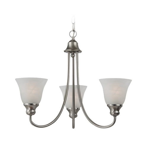 Generation Lighting Windgate Mini Chandelier in Brushed Nickel by Generation Lighting 35939-962