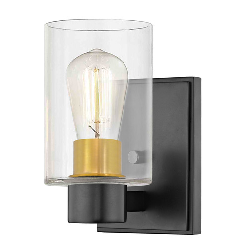 Vashon Wall Sconce in Matte Black & Satin Brass by Design Classics