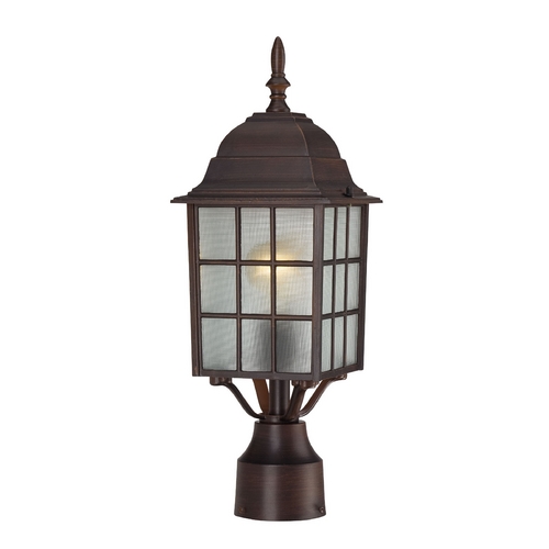 Post Light in Rustic Bronze by Nuvo Lighting