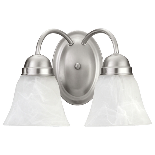 Quorum Lighting Satin Nickel Bathroom Light by Quorum Lighting 5403-2-65