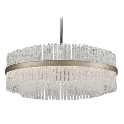 Chime Pendant in Silver Leaf & Polished Stainless by Corbett Lighting