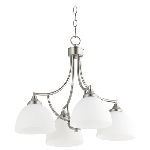 Quorum Lighting Enclave Satin Nickel Chandelier by Quorum Lighting 6459-4-65