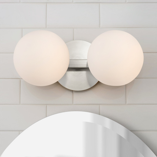 Satin Nickel Bathroom Light by Quorum Lighting