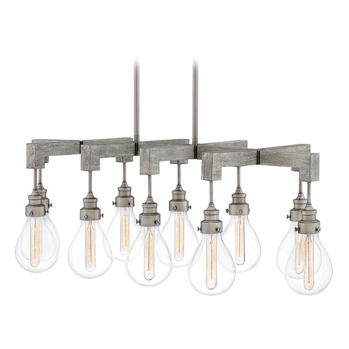 Hinkley Denton 48.50-Inch Pewter Linear Chandelier by Hinkley Lighting 3269PW