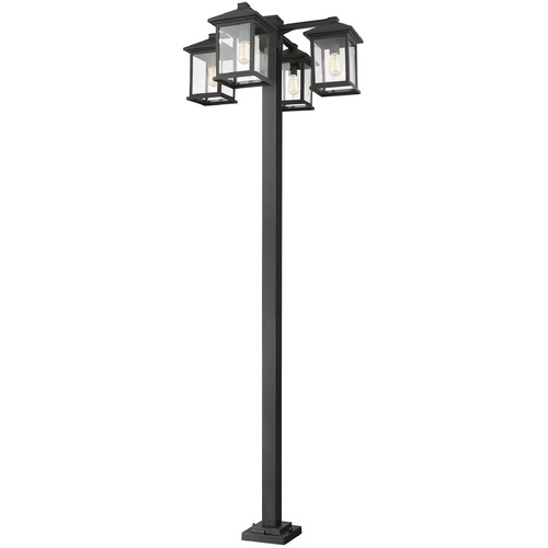 Portland Black Post Light by Z-Lite