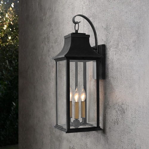 Adair Aged Zinc & Heritage Brass LED Outdoor Wall Light 2700K by Hinkley Lighting