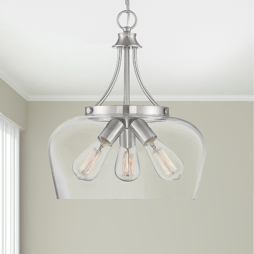 Savoy House Octave 15-Inch Pendant in Satin Nickel by Savoy House 7-4034-3-SN