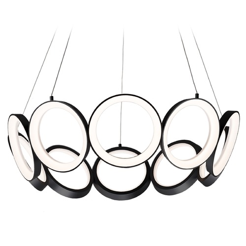 Oros Black LED Chandelier by Kuzco Lighting