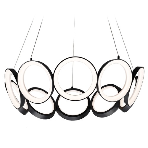 Kuzco Lighting Oros Black LED Chandelier by Kuzco Lighting CH94829-BK