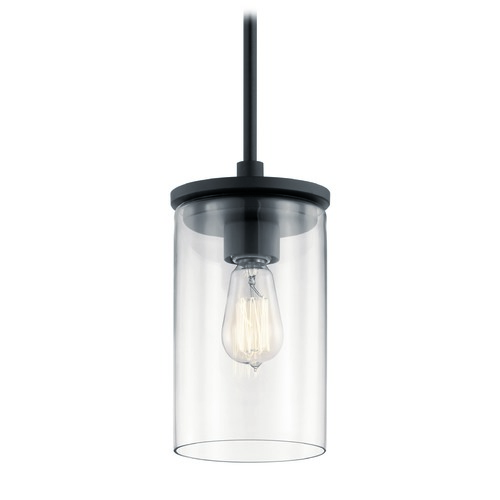 Kichler Lighting Crosby 6-Inch Black Mini Pendant by Kichler Lighting 43996BK