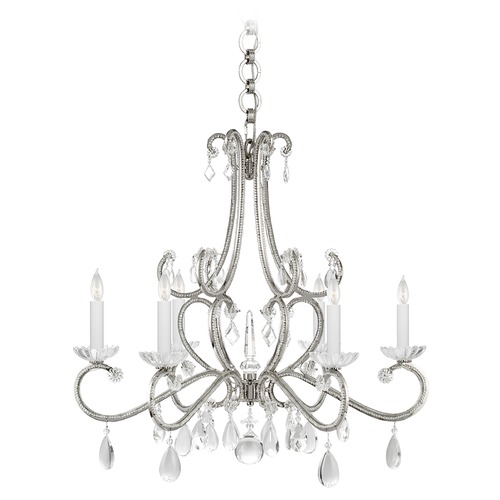 Visual Comfort Signature Collection Aerin Montmartre Chandelier in Polished Nickel by Visual Comfort Signature ARN5129PNCG