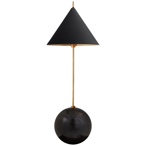 Kelly Wearstler Cleo Orb Lamp in Brass & Black by Visual Comfort Signature