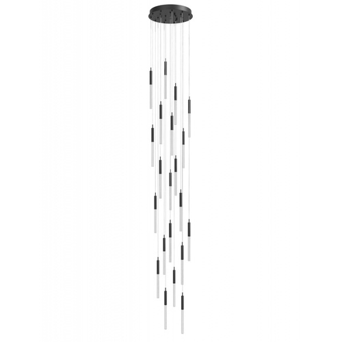 Avenue Lighting Avenue Lighting Boa Black LED Multi-Light Pendant with Cylindrical Shade HF2021-BOA-BK