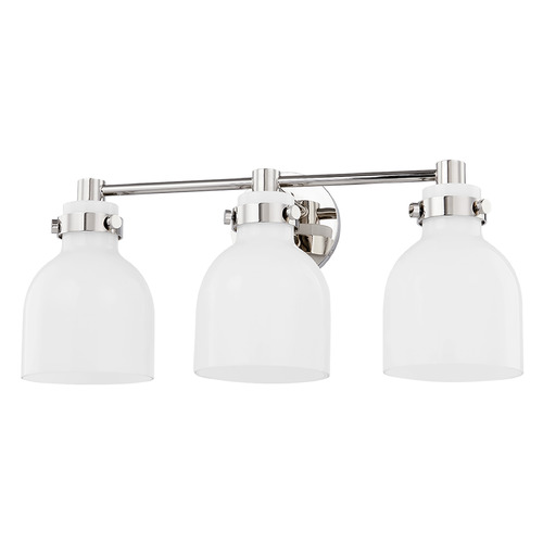 Mitzi by Hudson Valley Mitzi Juliet Polished Nickel 3-Light Vanity Bar H649303-PN