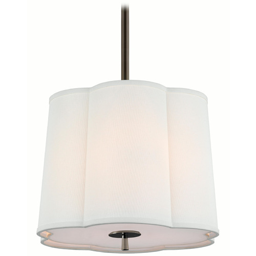 Visual Comfort Signature Collection Visual Comfort Signature Collection Simple Scallop Bronze Pendant Light with Scalloped Shade BBL5016BZ-L
