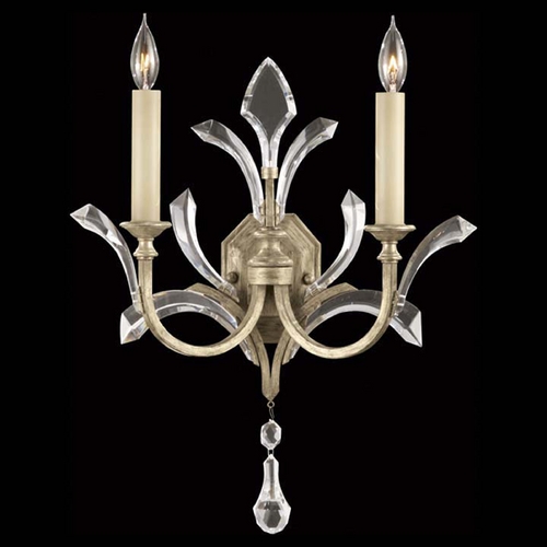 Fine Art Lamps Fine Art Lamps Beveled Arcs Silver Leaf Sconce 701850ST