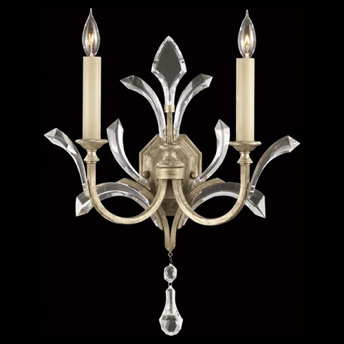 Fine Art Lamps Beveled Arcs Silver Leaf Sconce