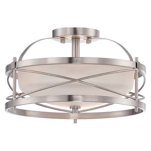 Ginger Brushed Nickel Semi-Flush Mount by Nuvo Lighting