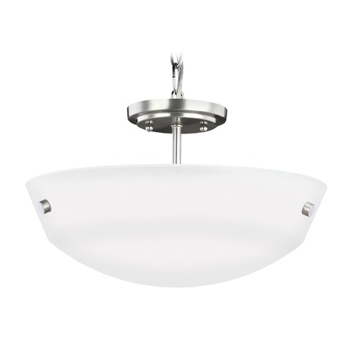 Kerrville 2-Light Convertible Pendant in Brushed Nickel by Generation Lighting