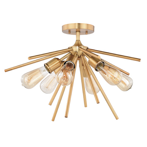 Vaxcel Lighting Estelle Natural Brass Semi-Flushmount Light