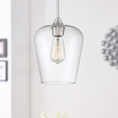 Octave 8.50-Inch Mini Pendant in Satin Nickel by Savoy House