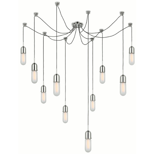 Thomas OBrien Junio Chandelier in Polished Nickel by VC Signature