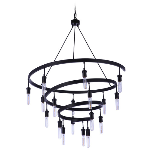 Tranquil Flat Black Chandelier by Craftmade Lighting