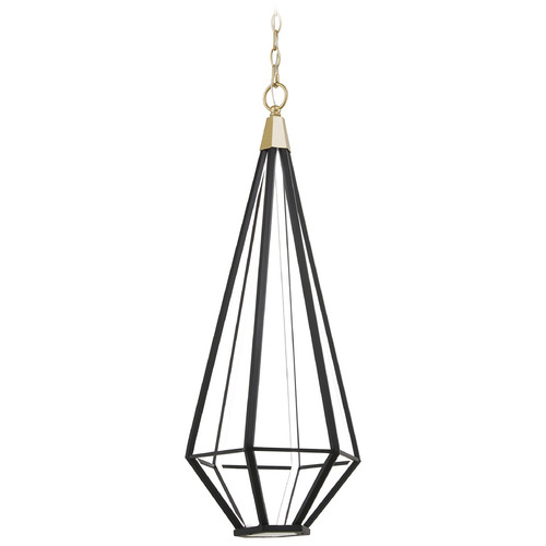 George Kovacs Dripping Gems Soft Brass & Black LED Pendant Light