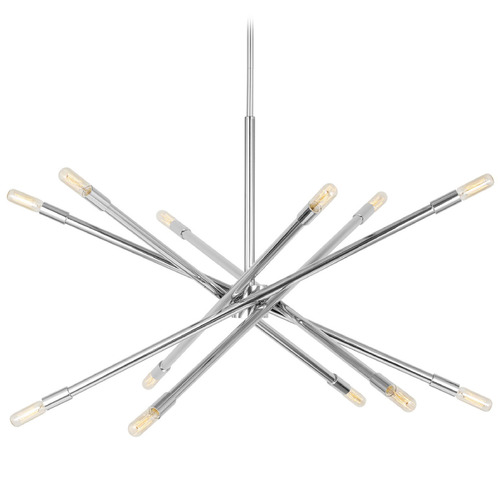Visual Comfort Studio Collection Chapman & Myers Eastyn Polished Nickel Chandelier