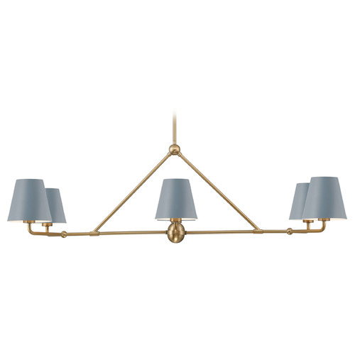 Crystorama Lighting Xavier Vibrant Gold , Blue Chandelier