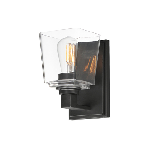 Maxim Lighting Cubos 8.25-Inch Wall Sconce in Black by Maxim Lighting 21381CLBK