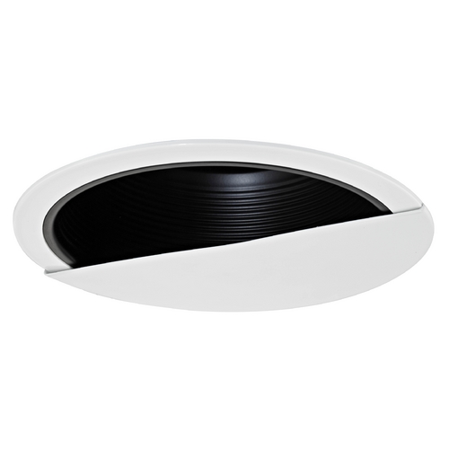 Recesso Lighting by Dolan Designs Black Baffle Wall Washer Trim for 6-Inch Recessed Cans T620B-WH