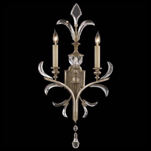 Fine Art Lamps Beveled Arcs Silver Leaf Sconce
