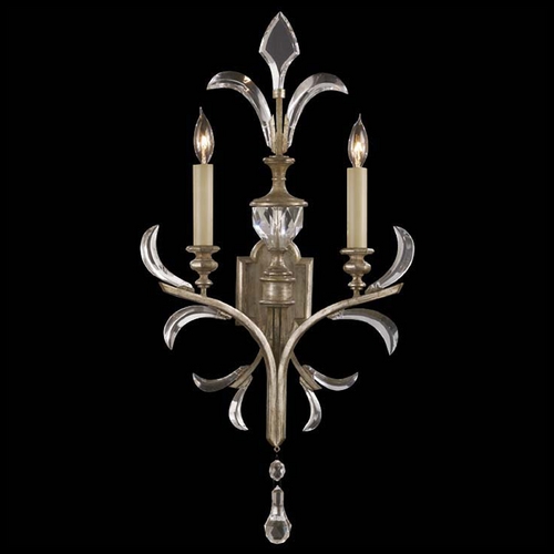 Fine Art Lamps Fine Art Lamps Beveled Arcs Silver Leaf Sconce 704850ST