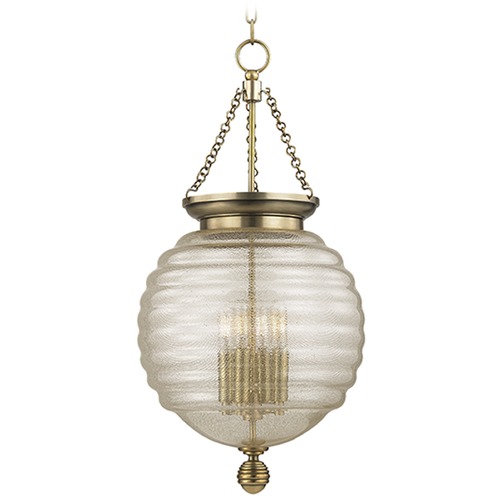 Coolidge 4-Light Pendant in Aged Brass by Hudson Valley Lighting
