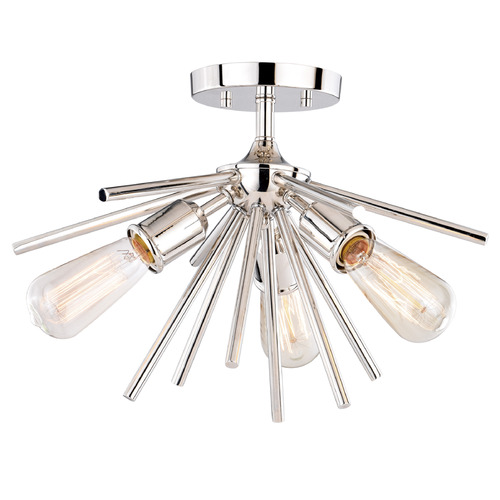 Vaxcel Lighting Estelle Polished Nickel Semi-Flushmount Light