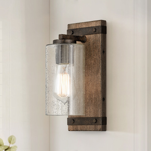 Hinkley Sawyer Sequoia & Iron Rust Sconce by Hinkley Lighting 5940SQ