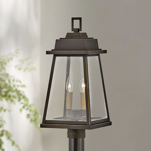 Hinkley Bainbridge 2-Light in Oil Rubbed Bronze & Heritage Brass Post Light by Hinkley Lighting 2941OZ