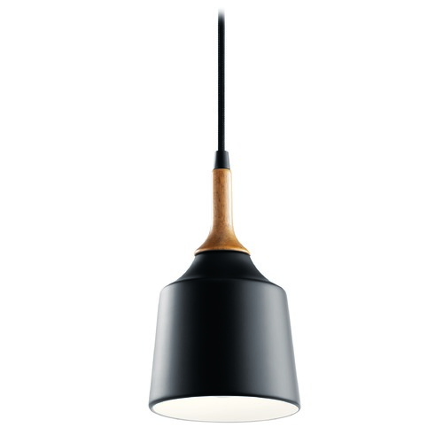 Kichler Lighting Danika 5.25-Inch Black Mini Pendant by Kichler Lighting 43682BK