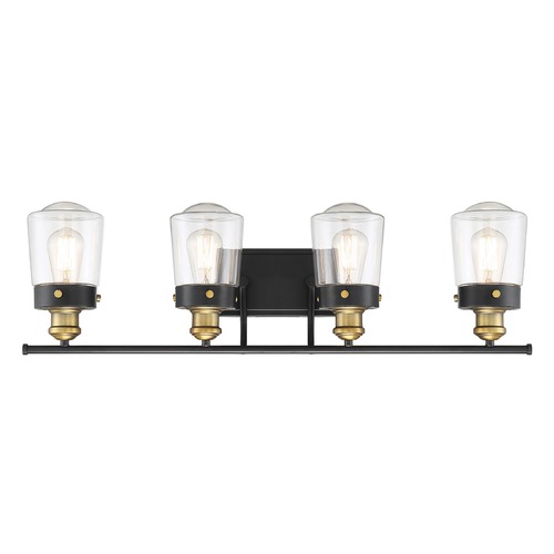 Savoy House Macauley Vintage Black & Warm Brass Bath Light by Savoy House 8-2069-4-51