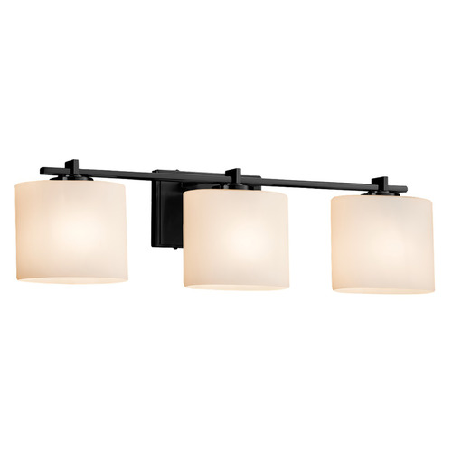 Justice Design Group Era Matte Black Bathroom Light