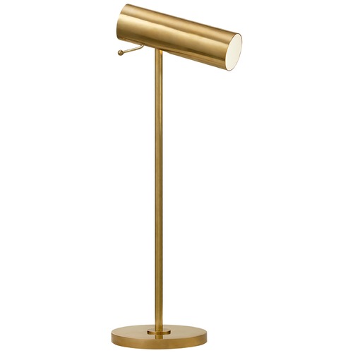 Visual Comfort Signature Collection Aerin Lancelot Pivoting Desk Lamp in Antique Brass by Visual Comfort Signature ARN3042HAB