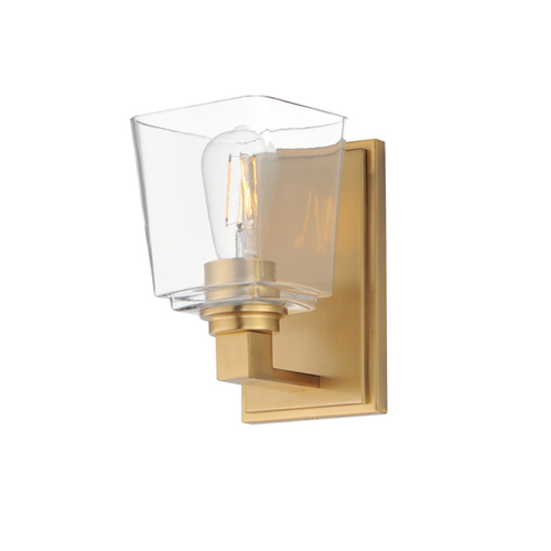 Cubos 8.25-Inch Wall Sconce in Natural Aged Brass by Maxim Lighting
