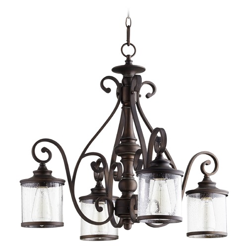 San Miguel Vintage Copper Chandelier by Quorum Lighting