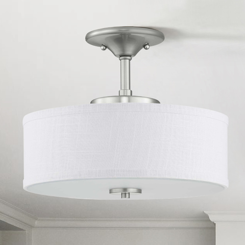Inspire LED Brushed Nickel LED Semi-Flush Mount by Progress Lighting